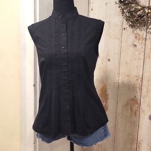 Black cap sleeve summer shirt